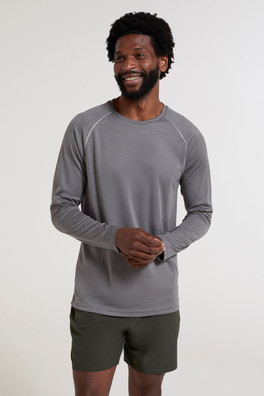 Endurance Mens Long Sleeved Top - Dark Grey