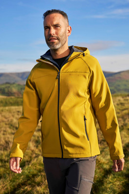 Exodus Mens Water-Resistant Softshell Jacket - Soft Yellow
