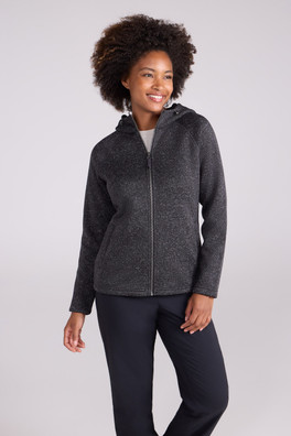 Nevis Womens Full Zip Hoodie - Dark Grey