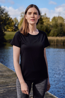 Quick Dry Womens T-Shirt - Black