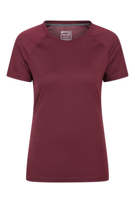 Quick Dry Womens T-Shirt - Burgundy