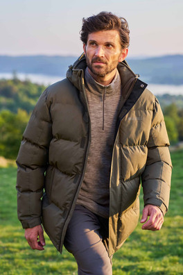 Snow Mens Padded Jacket - Dark Khaki