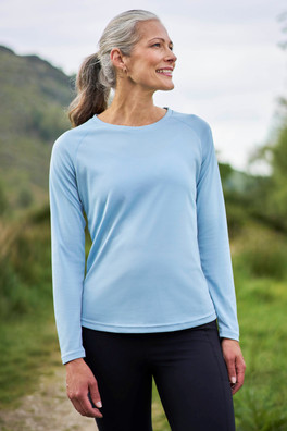 Endurance Womens Long Sleeve Top - Pale Blue