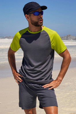 Endurance Mens IsoCool Active T-Shirt - Lime Punch