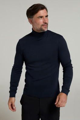 Meribel Mens Cotton Thermal Top - Navy