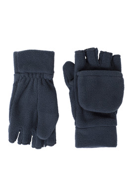 Fingerless Fleece Kids Mitten - Navy