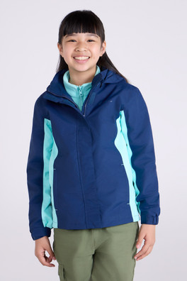 Lightning 3 in 1 Kids Waterproof Jacket - Blue