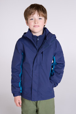 Cannonball 3 in 1 Kids Waterproof Jacket - Blue