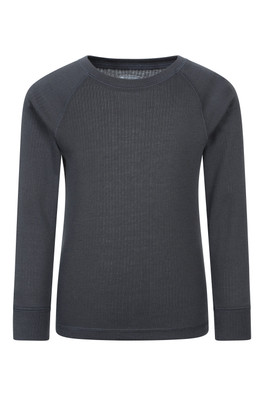 Talus Kids Base Layer Top - Charcoal