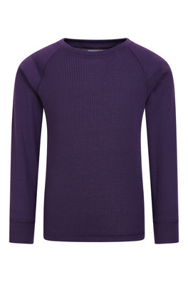 Talus Kids Base Layer Top - Dark Purple