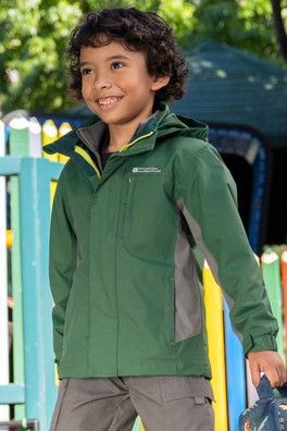 Cannonball 3 in 1 Kids Waterproof Jacket - Dark Khaki
