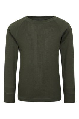 Talus Kids Base Layer Top - Khaki