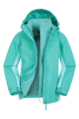 Lightning 3 in 1 Kids Waterproof Jacket - Teal