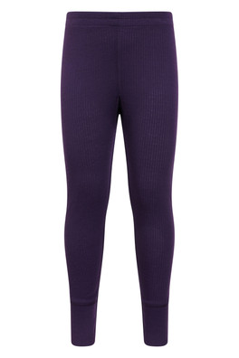 Talus Kids Base Layer Thermal Pants - Dark Purple