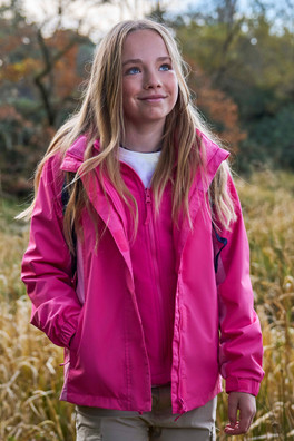 Lightning 3 in 1 Kids Waterproof Jacket - Light Pink
