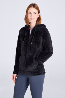 Snaggle Womens Hooded Fleece - Black