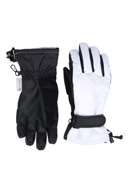 Extreme Waterproof Womens Ski Gloves - White