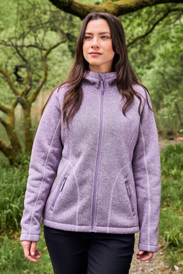 Nevis Womens Fur Lined Hoodie - Light Purple