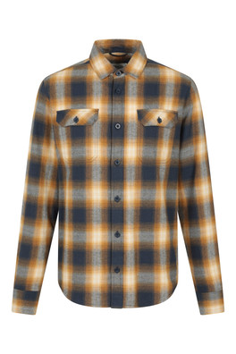Trace Mens Flannel Long Sleeve Shirt - Pale Yellow