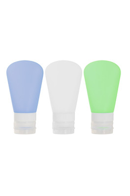 Silicone Travel Bottle Set - White