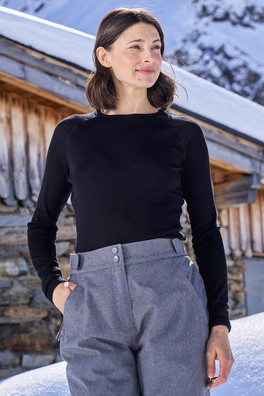 Thermal Womens Base Layer Top - Black