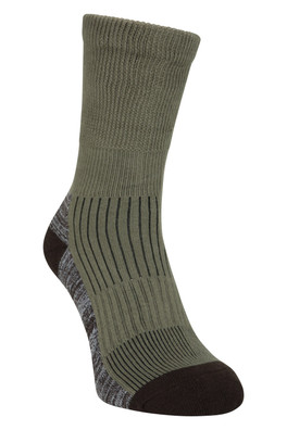 Isocool Mid-Calf Hiker Socks - Dark Khaki