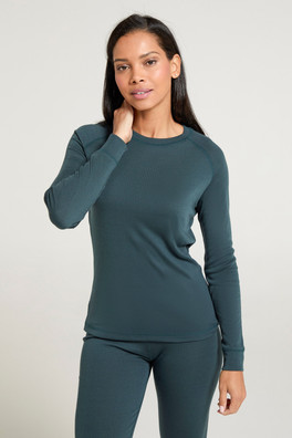 Thermal Womens Base Layer Top - Dark Green