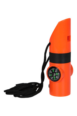 7 in 1 Survival Whistle - Bright Orange