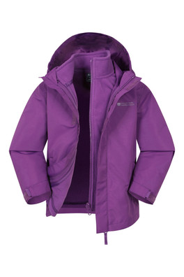 Fell Kids Water-Resistant 3 In 1 Jacket - Dark Purple
