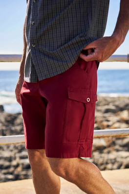 Lakeside Mens Cargo Shorts - Burgundy