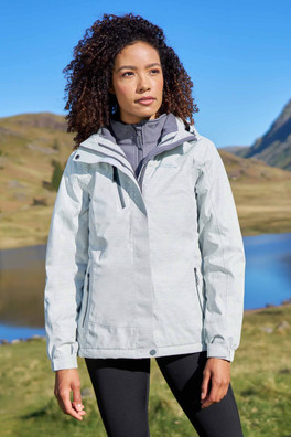 Bracken Melange Womens 3 in 1 Jacket - White