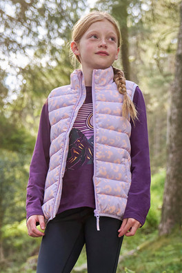 Rocko Kids Printed Padded Gilet - Lilac