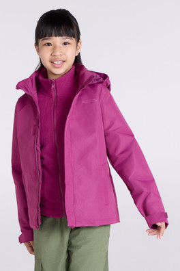 Fell Kids Water-Resistant 3 In 1 Jacket - Berry