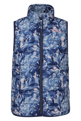 Rocko Kids Printed Padded Gilet - Dark Blue