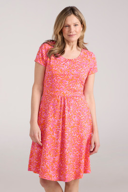 Orchid Patterned Womens UV Dress - Bright Pink