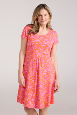 Orchid Patterned Womens UV Dress - Bright Pink