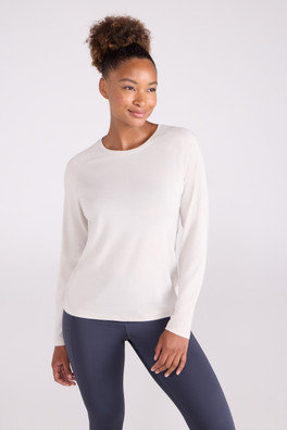Quick Dry Womens Long Sleeve Top - Beige