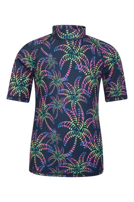 Short Sleeve Kids Printed Rash Vest - Iridescent