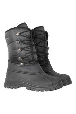 Plough Mens Snow Boots - Black
