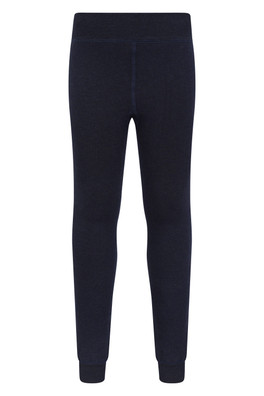 Kids Fluffy Fleece Lined Leggings - Navy