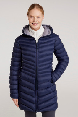 Florence Womens Long Padded Jacket - Navy