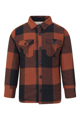 Jackson Kids Borg Lined Shacket - Burnt Orange