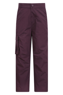 Kids Winter Trek Fleece Lined Trousers - Purple