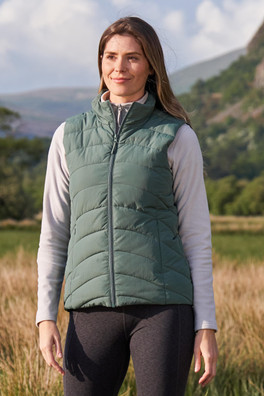 Opal Womens Padded Gilet - Dark Khaki