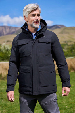 Concord Extreme Mens Down Long Jacket - Black