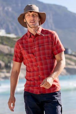 Holiday Mens Short Sleeve Shirt - Active Red