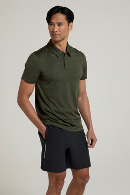 Deuce IsoCool Mens Polo - Dark Khaki