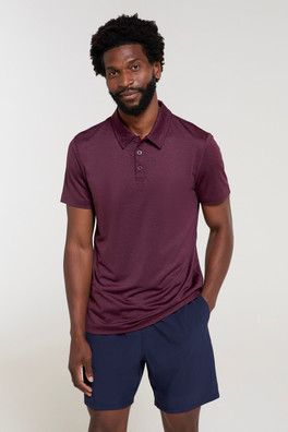 Deuce IsoCool Mens Polo - Dusky Wine