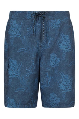 Ocean Printed Mens Boardshorts - Navy