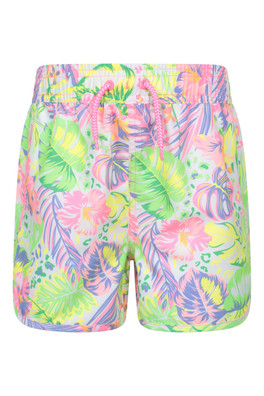 Coral Kids Patterned Boardshorts - Purple